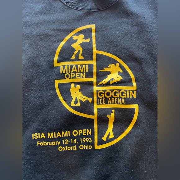 Vintage 1993 ISIA Miami Open Ice Skating Crewneck Sweatshirt Size XL - no flaws - Picture 3 of 8